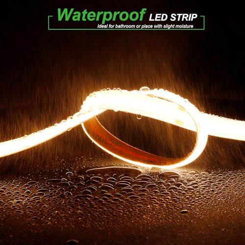 Tira LED JOYLIT COB CCT Impermeable 16.4FT 2700K-6000K Dimmable miniatura 4
