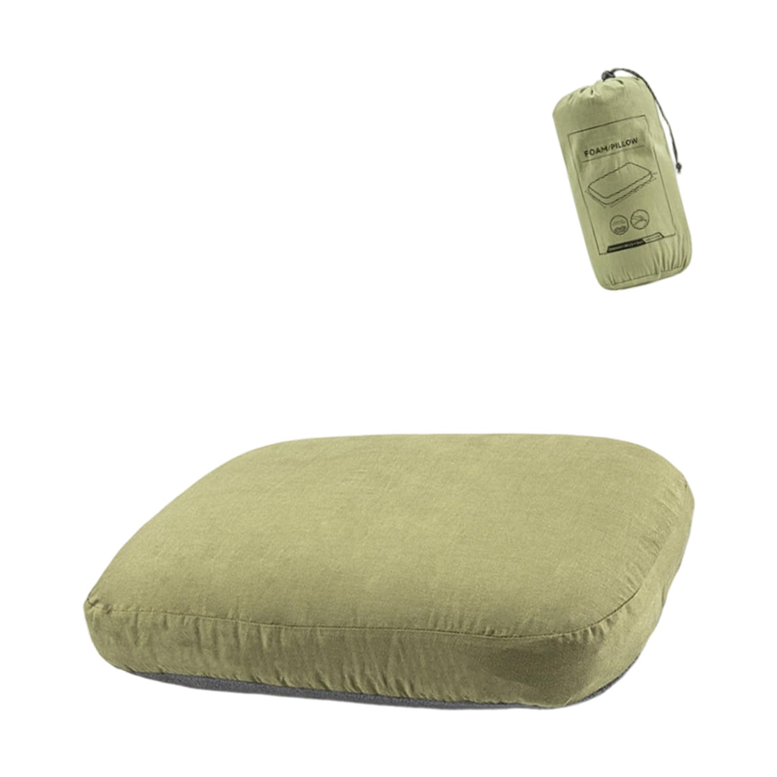 Cojín plegable de espuma viscoelástica, color verde