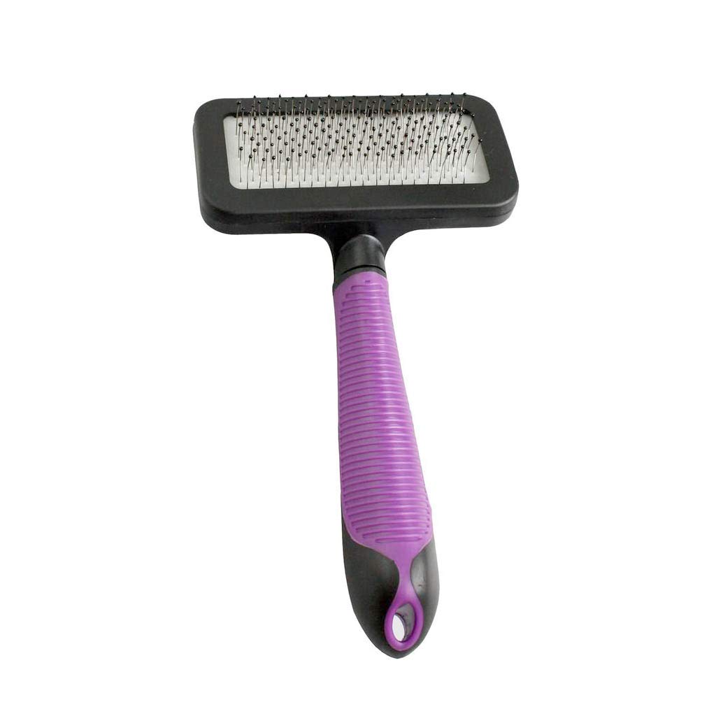 Karlie Flamingo 1030270 Universal Brush with Handle for cat, 175 x 100 x 40 cm, Medium, Purple/Black