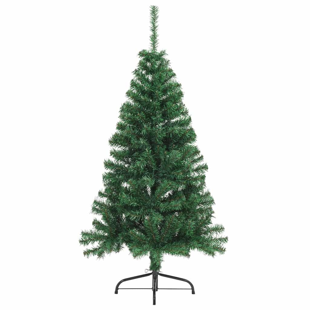 Albero di Natale artificiale con supporto, 120 cm, colore: verde