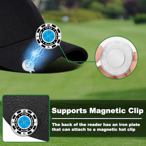 Leitor verde golfe, pacote com 2 marcadores de bola para colocar verde com bolha horizontal de alta