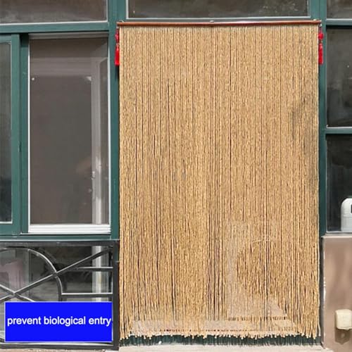 Rideau de perles en bambou naturel haut de gamme fait main de 70x220 cm - 7
