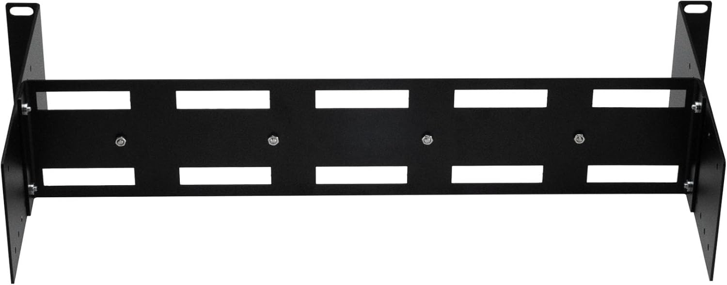 DIN Rail Mounting Bracket for Standard 19 Inch Aluminum Alloy Oxidation Slotted Rack Mount Din Rail Kit Adjustable Depth 48~174mm Weight Capacity 19.84lb(9 KG)