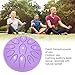 6in 11 Tones Steel Tongue Drum, Ethereal Rain Drum, Chakra Harmonizing Mini Percussion Instrument for Outdoor & Garden Use (Violet)