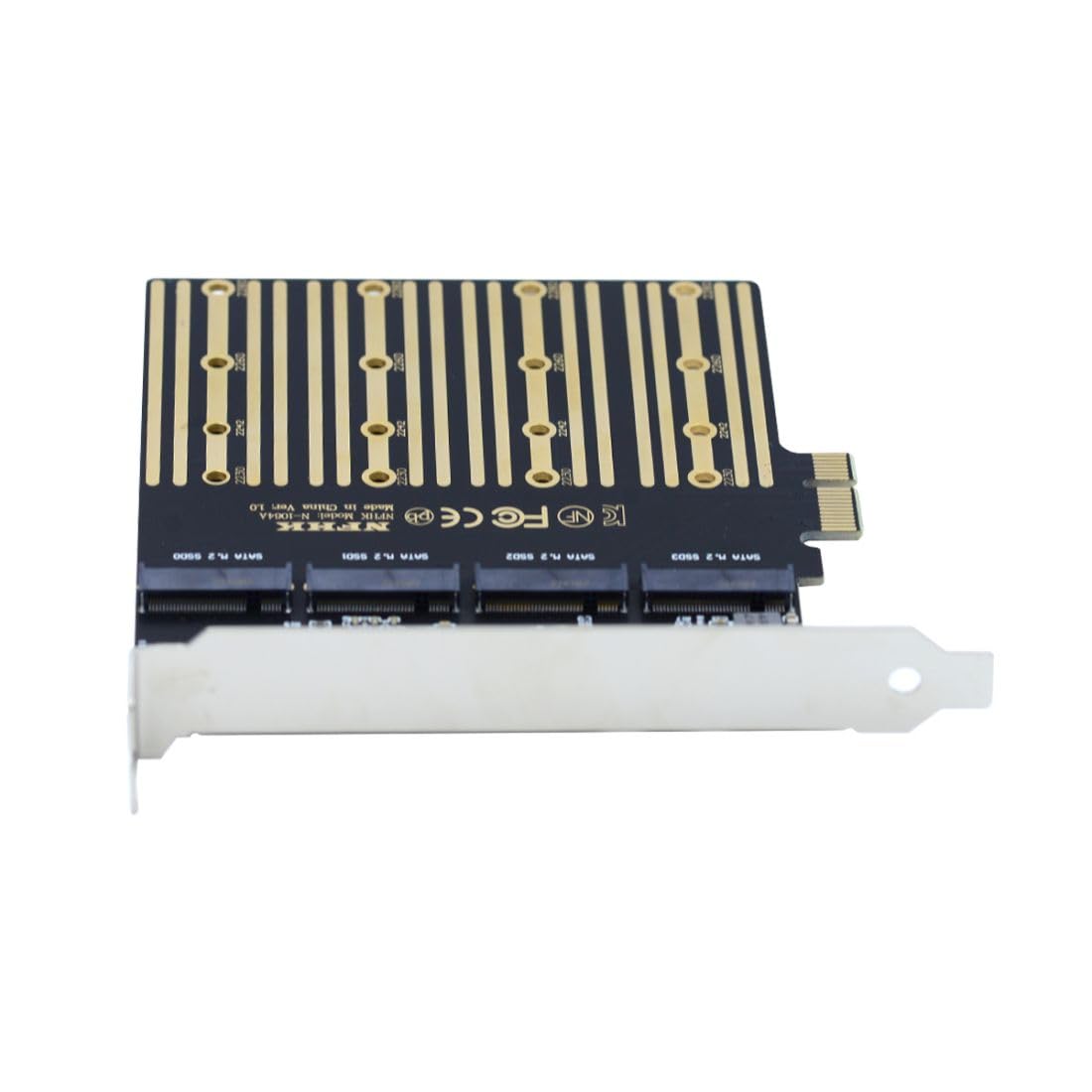 chenyang Adattatore M.2 SSD a PCI-E X1 4 SATA SSD a PCIe 3.0/4.0 Adattatore scheda di espansione ASM1064 Chipset con staffa PCI-E da 12 cm