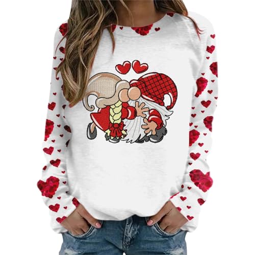 Sweat-shirt femme col rond blanc XL idéal pour un style décontracté de week-end