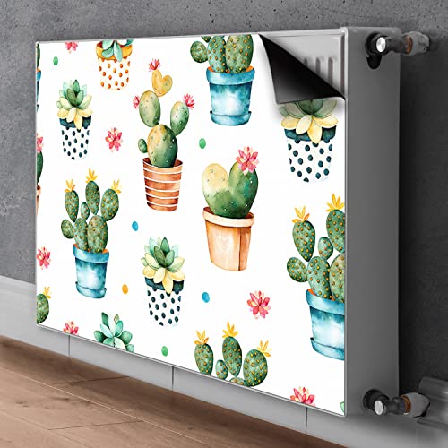 Cache Radiateur Magnétique Vert Cactus 90x60cm Couverture Décorative - 3