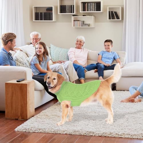 Image of BINGPET Dog Sweater for Large Dogs, Turtleneck Knitted Clothes