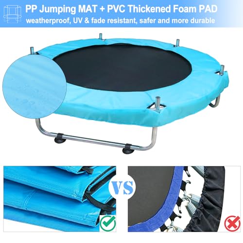 Indoor Trampoline for Kids Ages 1-8, 55" Small Outdoor Toddler Trampoline with Safety Enclosure Net, No-Gap Safe Design, Baby Round Jumping Mat, Recreational Trampolines Birthday Gifts for Boys Girls - Image 5