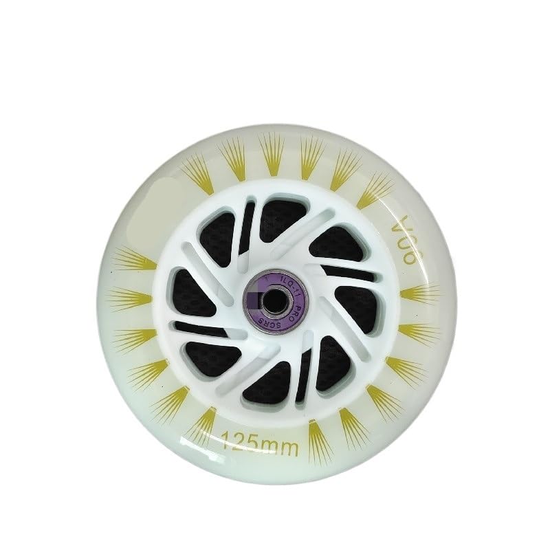 Clignotant Quad Roller 90A 125mm * 24mm roues de patinage de vitesse en ligne haute luminosité Flash brillance colle pneu de patinage 125 roue de vitesse 6 pièces/ensemble Skate Wheels(Colorful Bearin