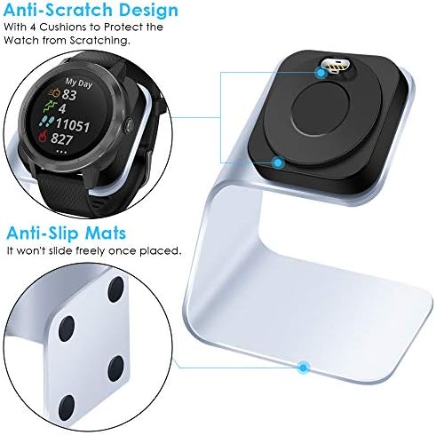 Amazon.com: EZCO Charger Dock Compatible with Garmin Vivoactive 3 4 4S/ Vivoactive  3 Music/Venu Sq, Premium Aluminm Charging Cable Stand Base Station USB Date  Syn for Fenix 5 5X 6 6X Venu