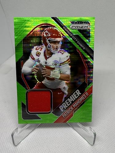 2025 Panini Prizm #PJY-PMA Patrick Mahomes II Premier Jerseys Neon Green Pulsar
