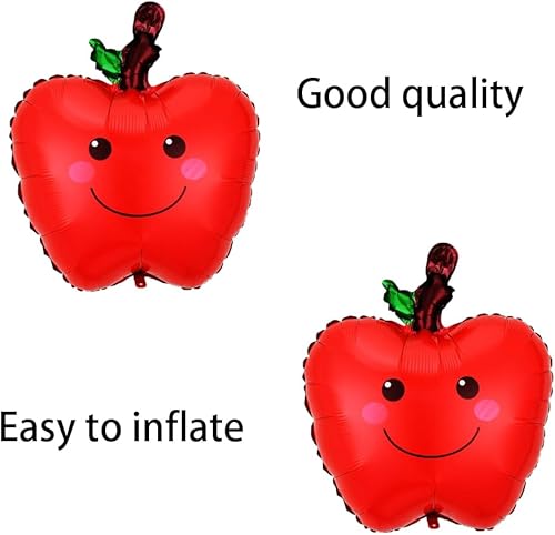 Miniatura 5 de 5 globos de fruta de manzana, globos temáticos de frutas, globos de aluminio de manzana para fiesta temática de regreso a clases, suministros de