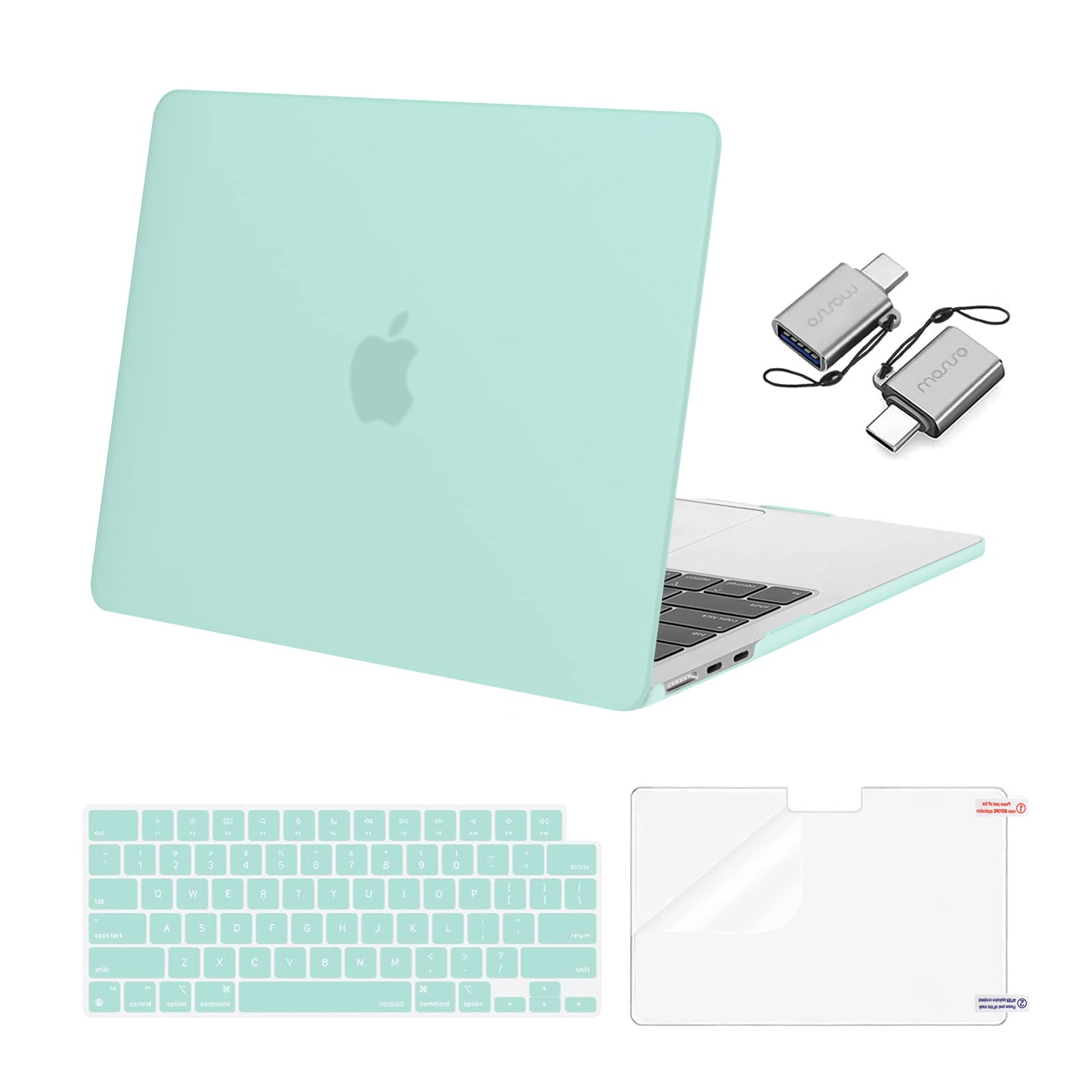 MOSISO Compatible with MacBook Air 13 inch Case M5 2026 M4 2025 M3 M2 2024-2022 A3449 A3240 A3113 A2681, Hard Shell&Keyboard Cover&Screen Film&Type C