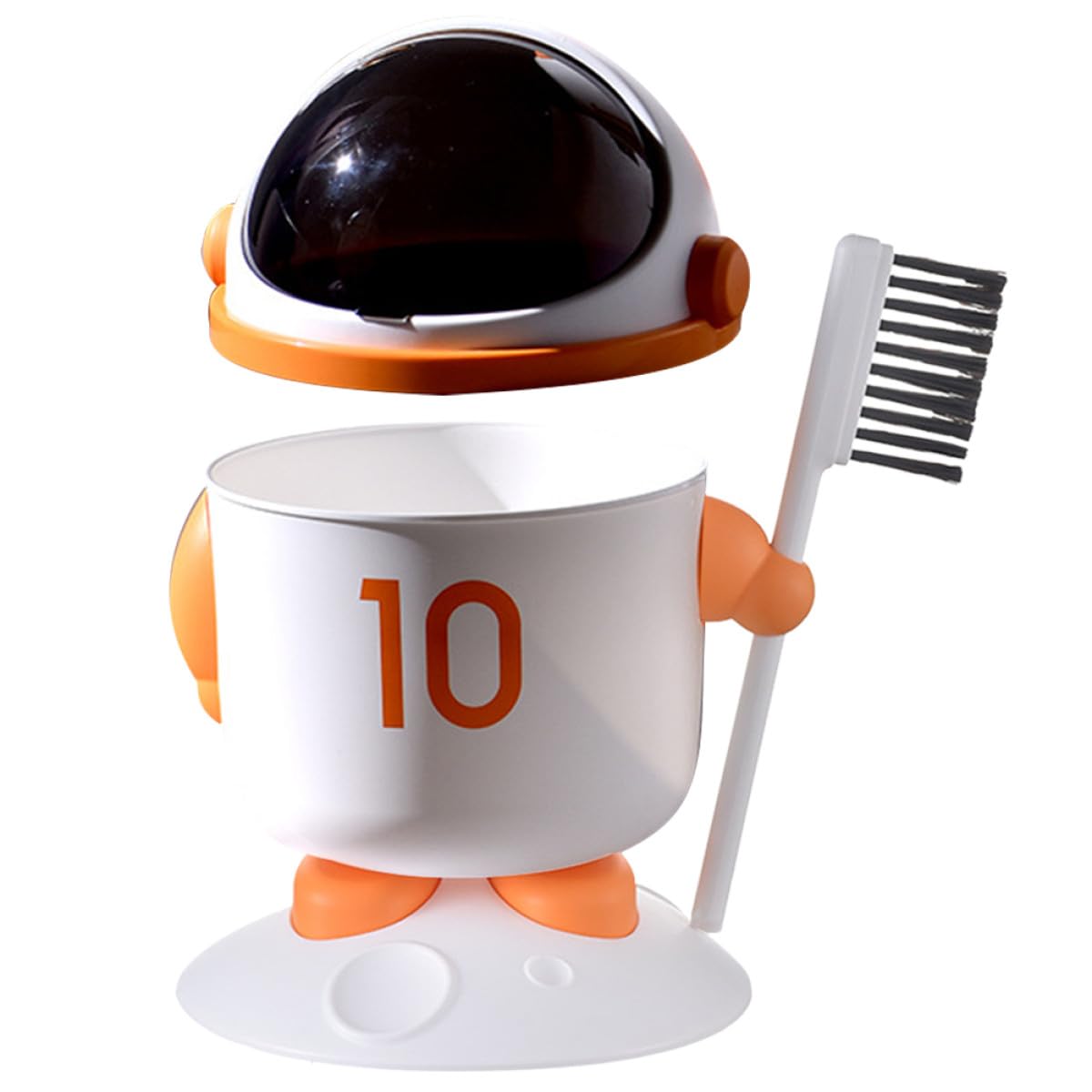 Mini Astronaut Trash Can with Brush, Cartoon Desktop Wastebasket Xmas
