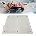 Tgoon Outboard Transom Plate Pad , Heavy Duty Inflatable Boat Engine Mounting Plate Trapezoidal PVC Removable Portable Grid Design for Kayak(Gray)