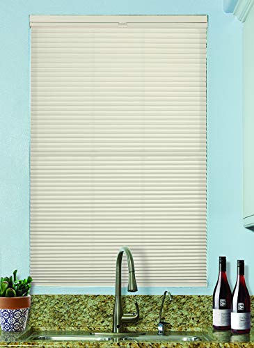 BlindsAvenue Cordless Top Down Bottom Up Cellular Honeycomb Shade, 9/16" Single Cell, Light Filtering, Fawn, Size: 57" W x 48" H