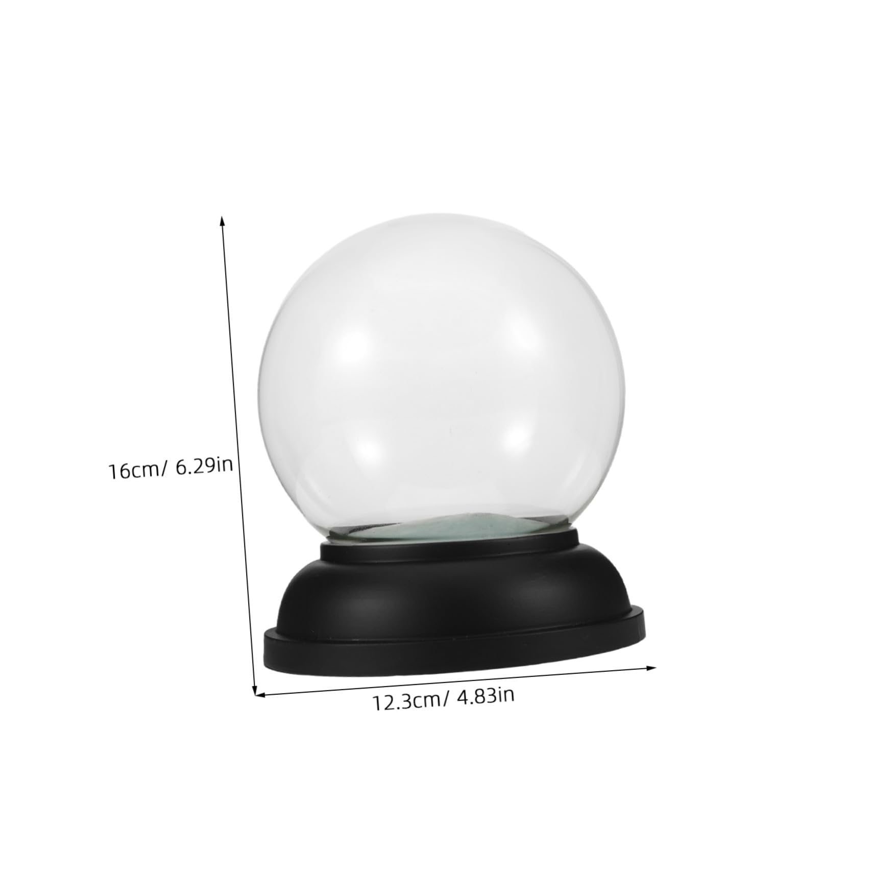 GLEAVI Kit para Hacer Bolas de Nieve Navideñas Bola de Transparente Vacía Base de Resina y Tapa para Manualidades de Paisajismo y Fiestas