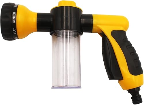 Pistola de espuma para lavado de autos, boquilla de manguera de jardín de agua de alta presión, rociador de espuma de jabón con 8 patrones de riego