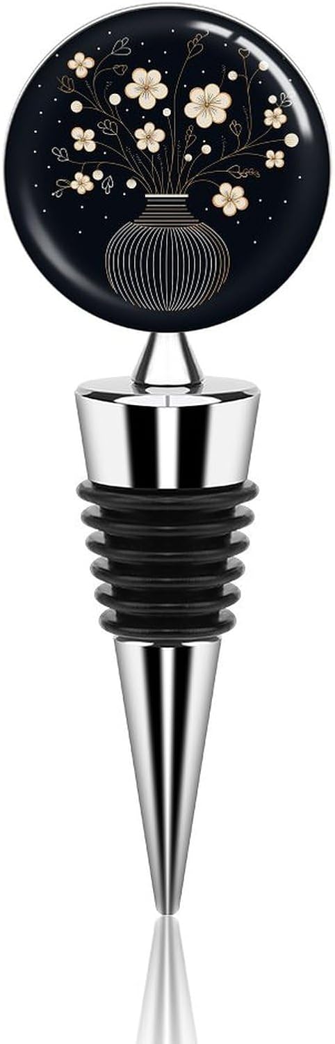 Decorative Container Wine Stopper Round Shape Leak Proof Reusable