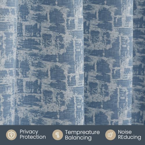 Image of FRESH FROM LOOM 10 ft Parda | Door Curtains for Slider Track | Non-Ring Curtains | S-Wave Pleat | Light Block See Blueout Parde | Breathable Fabric Curtain for Door (See Blue | 10 Feet, Set of 2)