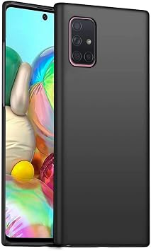 KZY  LET M Samsung Galaxy A51 ile uyumlu Kapak Mat Siyah Silikon Lux K l f