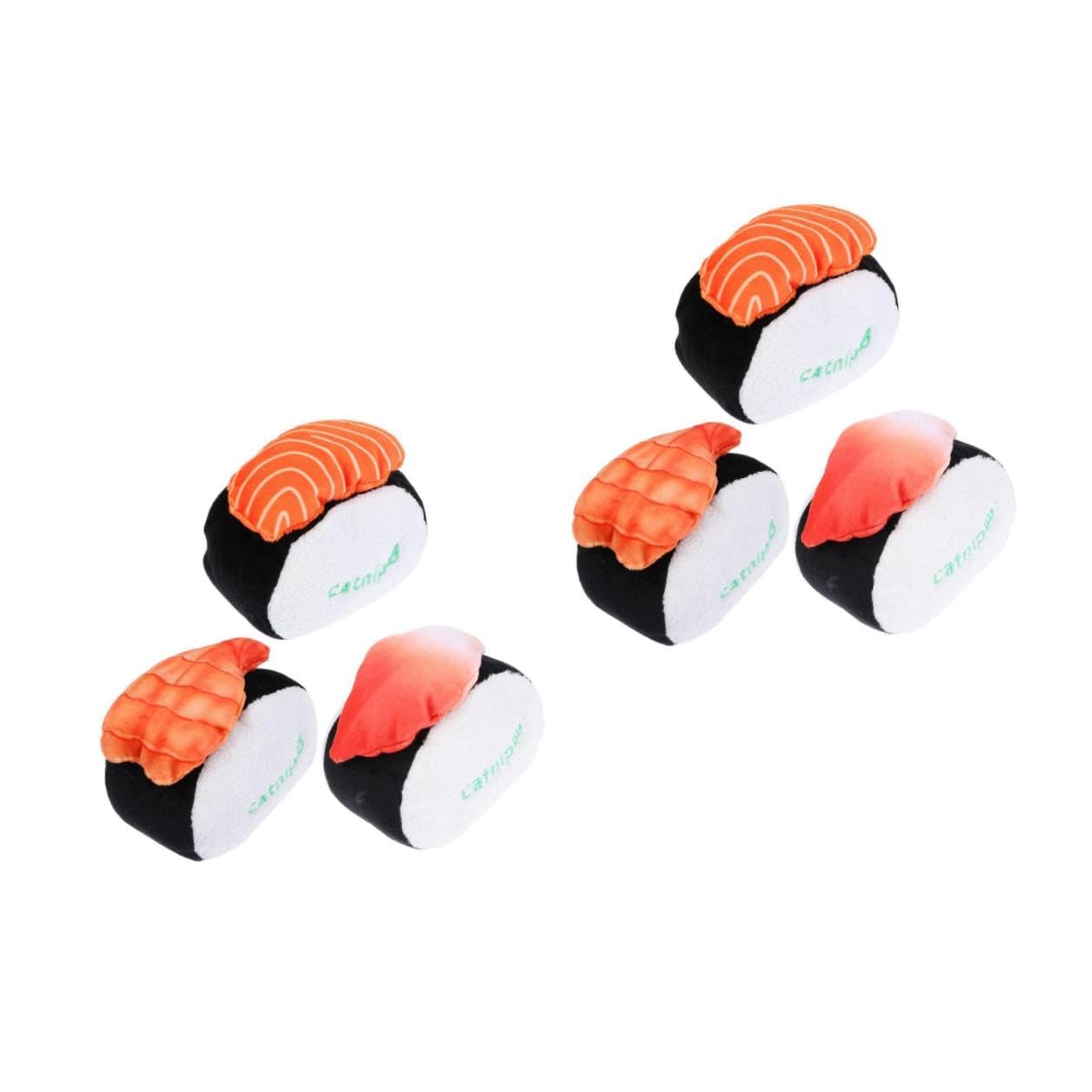 DOITOOL 6piezas Juguete De Gato De Catnip Sonido Sushi De Peluche para Masticar Interactivo para Mantener Tu Gato y Saludable