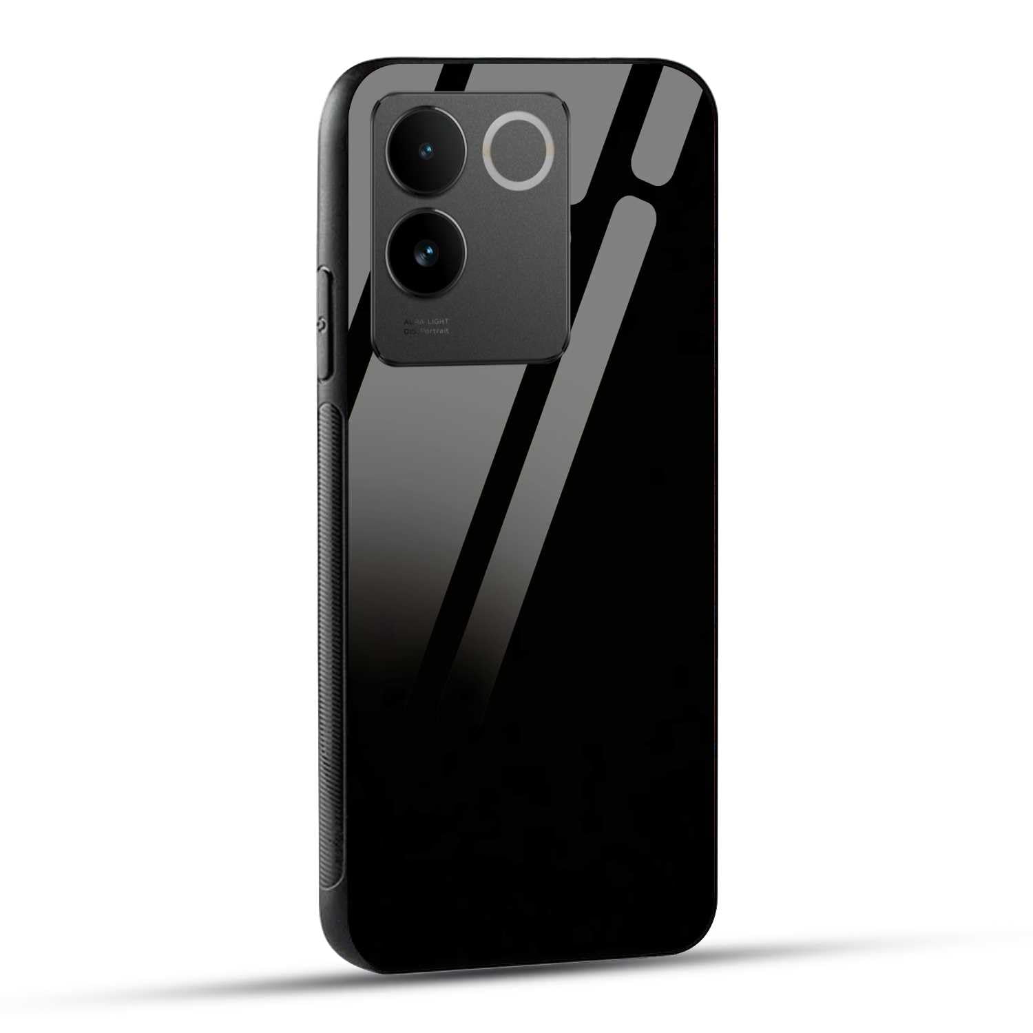 NDCOM iQOO Z7 Pro 5G Back Cover | Vivo T2 Pro 5G Cover | Vivo T2Pro 5G Back Cover | Sleek Protective Case | Stylish Design | Solid Black Printed Glass Case (B0D8JGZ7DB) Amazon Price History, Amazon Price Tracker