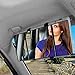 ZONETECH Car Folding Visor Vanity Mirror- Makeup Travel-Cosmetic Tri -Fold Universal Auto Mirror