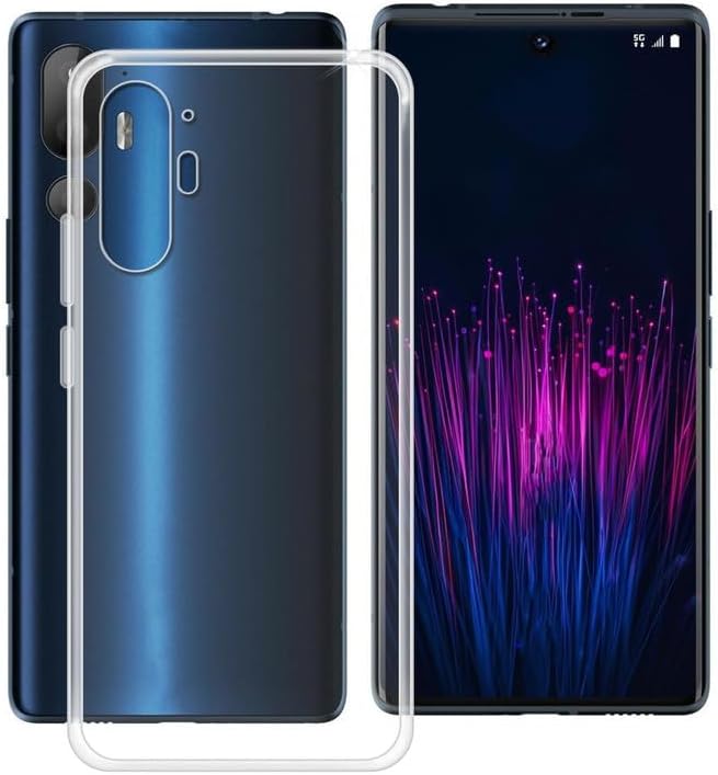 Phone Case for HTC U24 Pro (6.80"), Clear Shockproof Soft Silicone Cover [Ultra-Thin ] [Anti-Yellowing] Flexible TPU Bumper Shell for HTC U24 Pro - Transparent