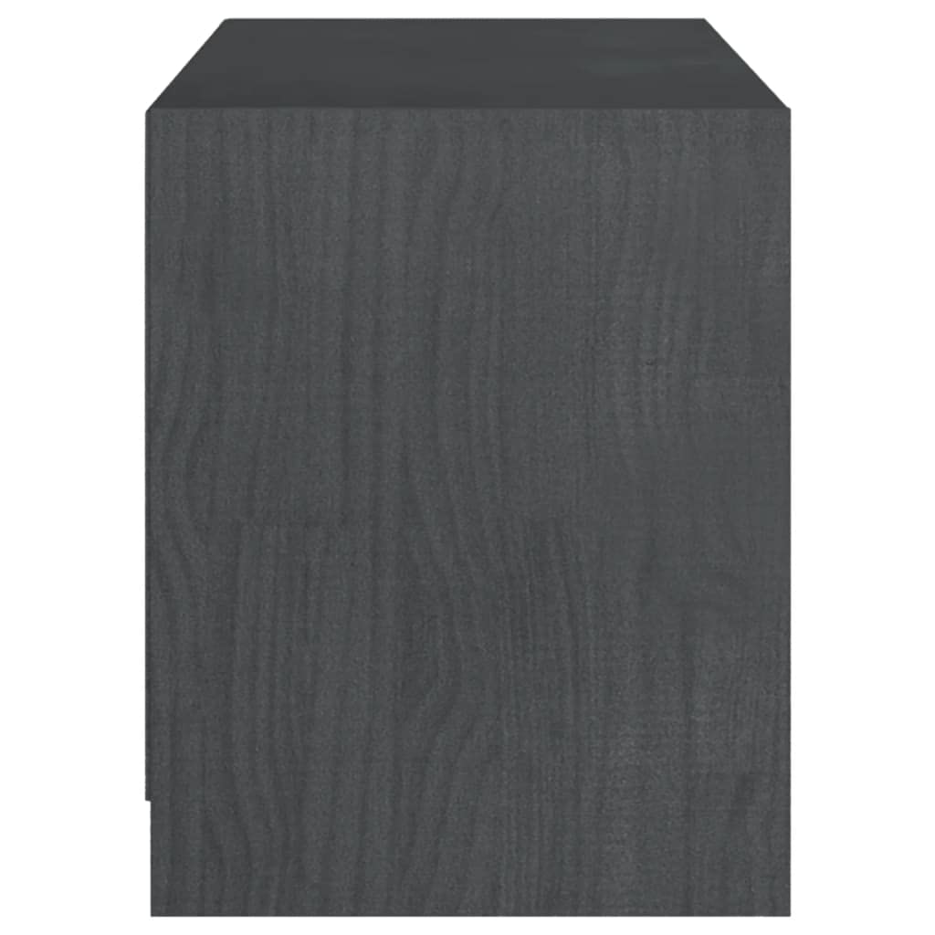 Générique Szafka pod telewizor szara 104x33x41 cm lite drewno sosnowe | Przechowywanie DVD, konsola do gier, półka HiFi, trwała i wytrzymała, szafka stereo