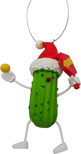 Miniatura 3 de Juego de regalo de Pickleball Pickleballer en caja, decoración de árbol de Navidad, divertida decoración navideña de pickleballer