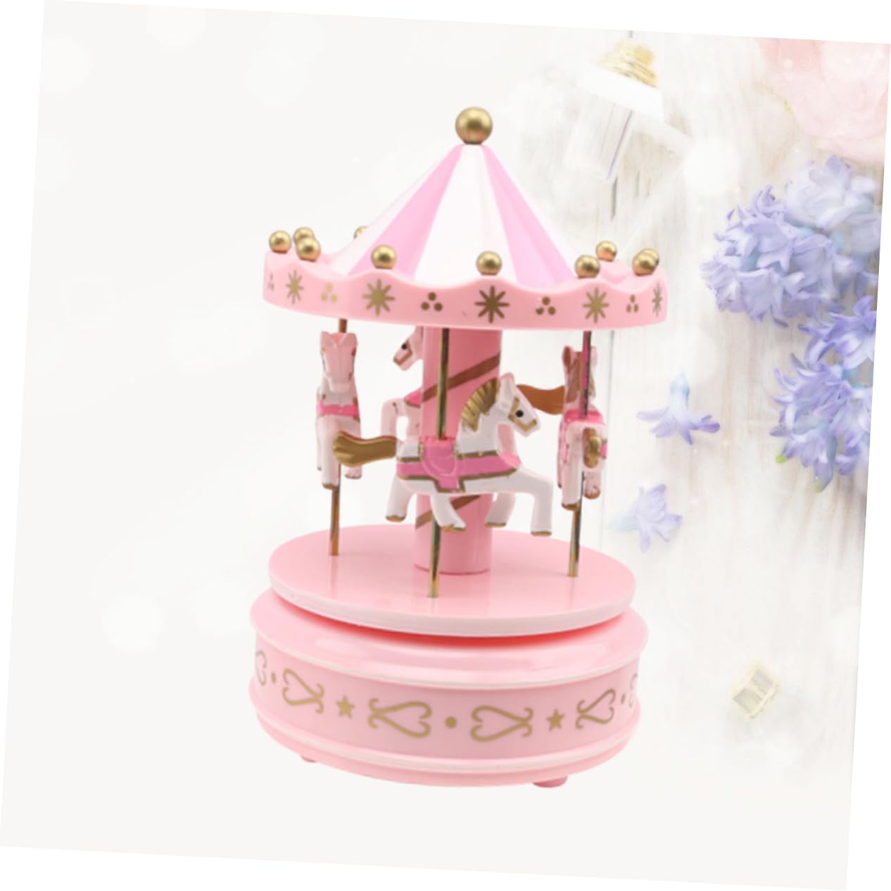 MAGICLULU Carillon Giostra Musicale Rosa in Plastica, 1 Pezzo
