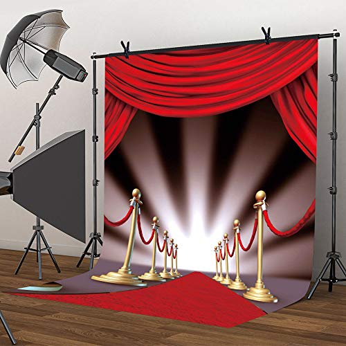 Mtmety 5X7Ft Red Carpet Curtain Backdrop For Youtube Background Photo Video Studio Photography Me075 #TOP4