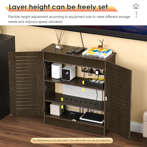 Caja multifuncional para router y módem de pie con gestión de cables 5