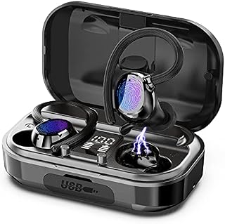 Judneer Wireless Headphones, Bluetooth Earbuds Sport 5.0 In-Ear with HD Mic, Wireless Earbuds 56H Playtime, HiFi Stereo Sound, Charging Case with LED Display, IP7, CVC8.0 Noise Cancelling for Gym