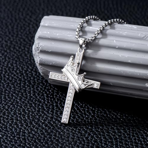 Cross Necklace 925 Sterling Silver Cross Necklace Cross Pendant Christian Religious Cross Jewelry Gifts for Men Women2