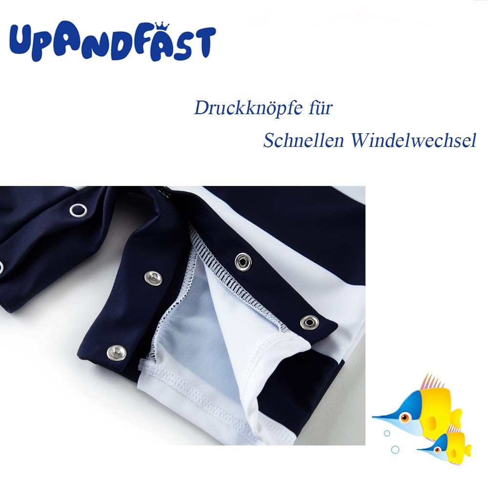 upandfast Baby Jungen/Mädchen Badeanzug mit Knöpfen UPF50+ Badebekleidung Für Baby UV-Schutz