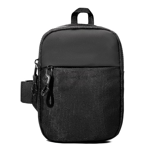 UnisexAdult Small Crossbody Messenger Bag Durable Crossbody Backpack daypack for Men Women(BLACK)2