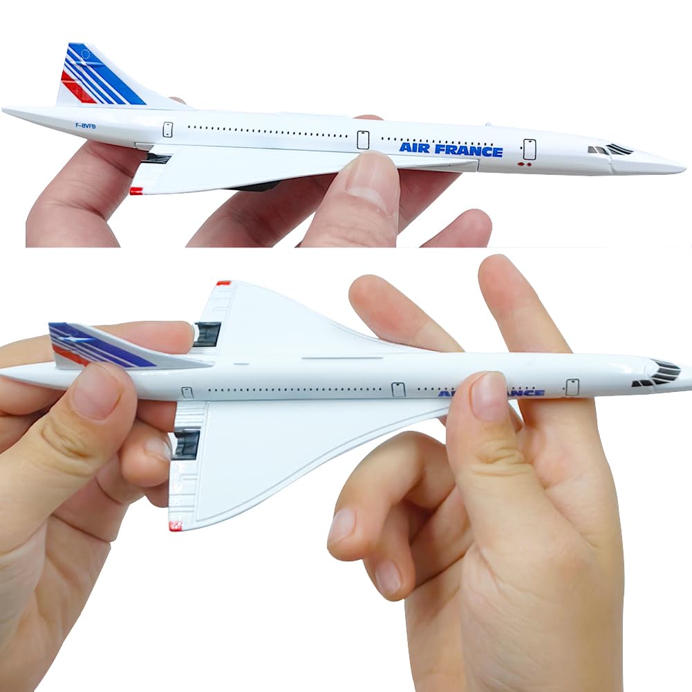 Avion Modèle Alliage Échelle 1/400 Diecast Modèle d'avion pour Air France Concorde Avion Modèle Miniature Collection Cadeau Cadeau de Noël