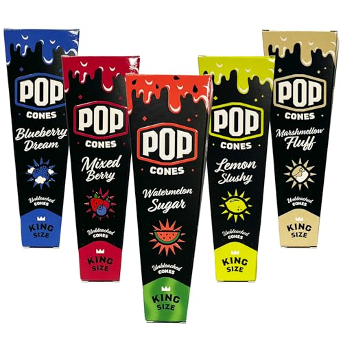 Pop Cones Variety Pack 2.0 - King Size Unbleached - 5 Packs