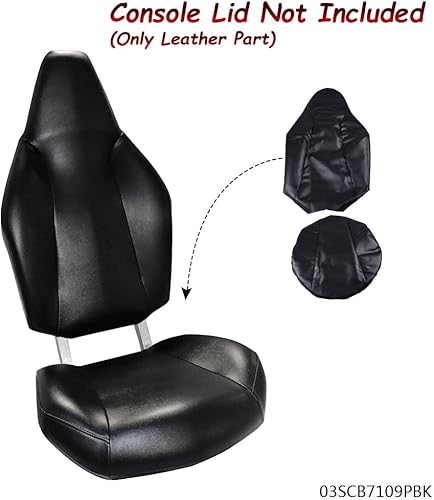 Miniatura 8 de CHEDA Juego de 2 fundas de asiento trasero y fundas de asiento, compatibles con Polaris RZR 570 800 900 2008+, cuero estándar negro