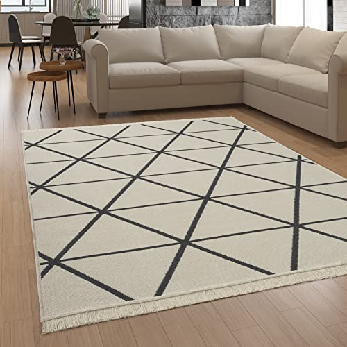 Paco Home Alfombra Salon De Habitacion Se Puede Lavar En La Lavadora Motivo Nordica Motivo Boho Chic, Tamaño:160x220 Cm, Color:Antracita 4 Paco Home Alfombra Salon De Habitacion Se Puede Lavar En La Lavadora Motivo Nordica Motivo Boho Chic, Tamaño:160x220 Cm, Color:Antracita 4