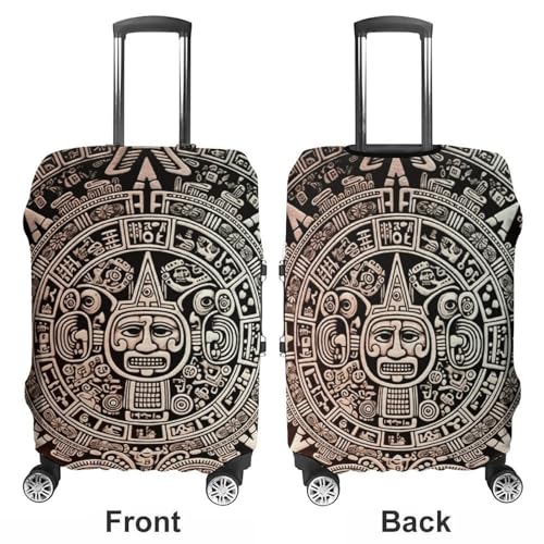 Mayan Calendar End of The World Printed Luggage Cover Protector, Fits 18-32 Inch Luggage3