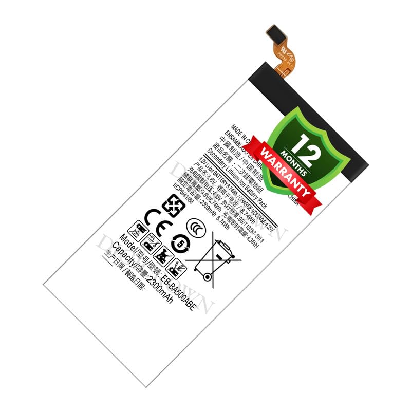 Image of Original EB-BA500ABE Battery Compatible for Samsung Galaxy A5 (2015) (SM-A500F) - (2300mAh) - 1 Year Warranty DF7