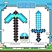 Dpucle Pickaxe and Sword Toys,Foam Sword for Game Role-Play,Weapons,Halloween Christmas and Parties,Gift for Video Game Fans