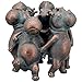 Produktbild Glücksgriff Dekor | Hippo SANNIE Family | Tanzende Nilpferde | Gartenfigur | 21x18xH18,5cm