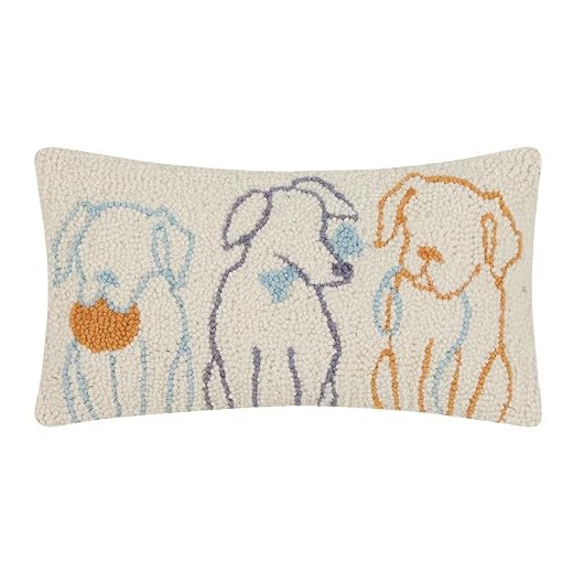 Peking Handicraft Dog Silhouettes Decorative Pillow