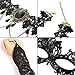 Fumwase 6 Pcs Eyemask Set Party Mask Set for Women Black Lace Eyemask Necklace Gloves Set Cosplay Halloween Accessories (Fashion)