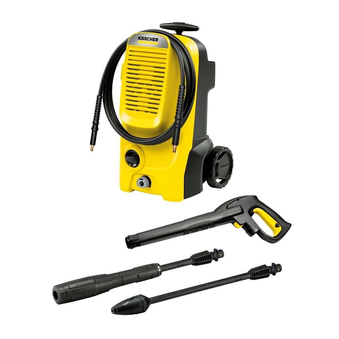 Karcher K 4 Classic High Pressure Washer, Car Washer, 1800W, 130 Bar, 420 l/h Flow Rate, 6m Hose Pipe, Portable, Powerful Cleaning for Homes, Cars, Bikes, Gardens, Multiple Accessories, German Tech